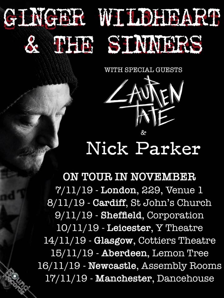 Ginger & The Sinners Novermber 2019 Tour